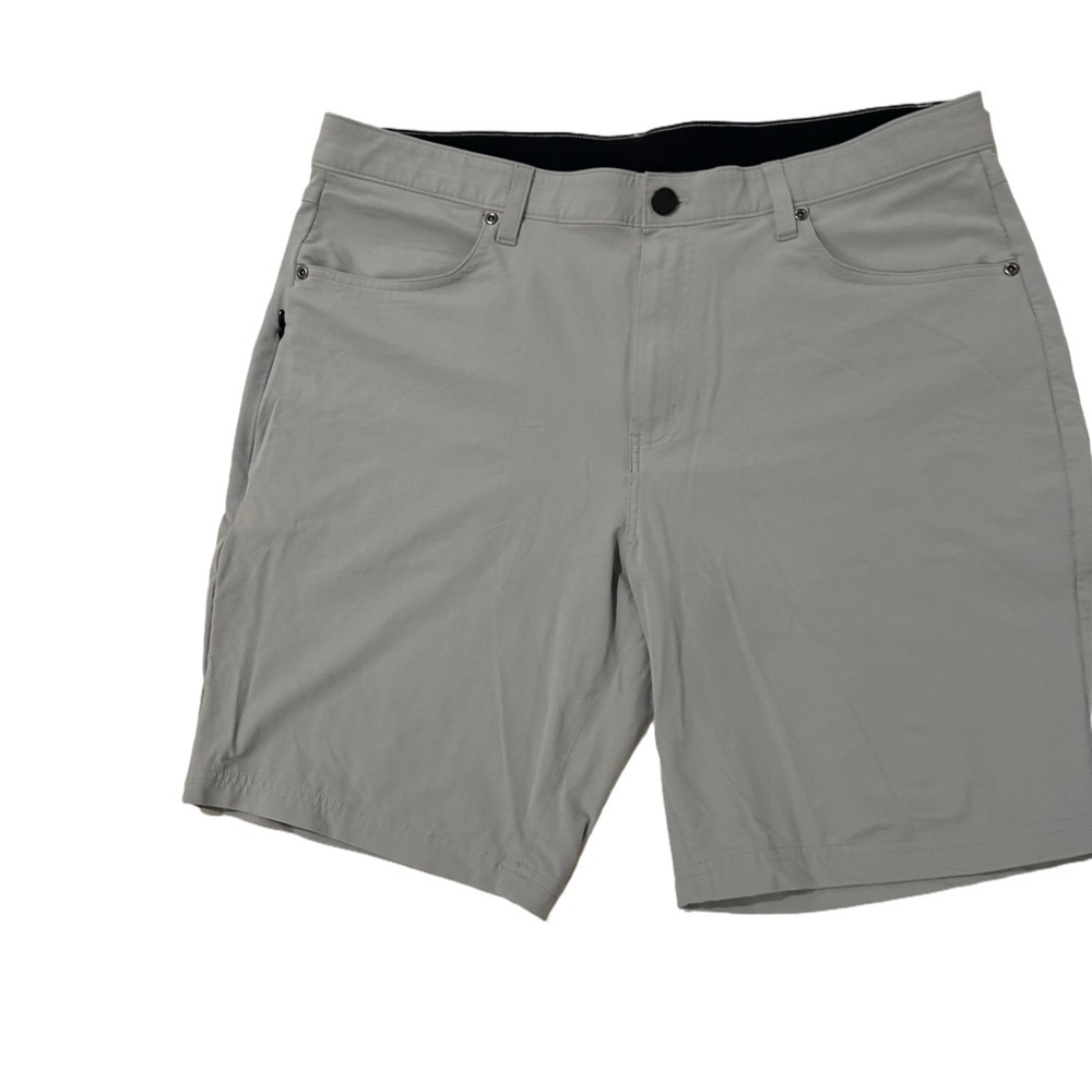 Gray Tailored Shorts Flat Front Modern Cut